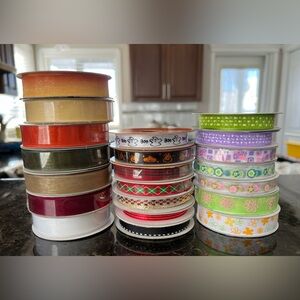Craft Ribbon Bundle Christmas, Sheer, Halloween, Easter, Spring